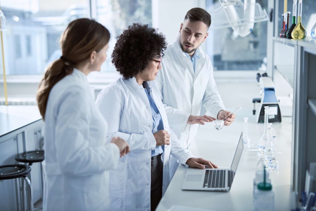 Life-Sciences professionals working together